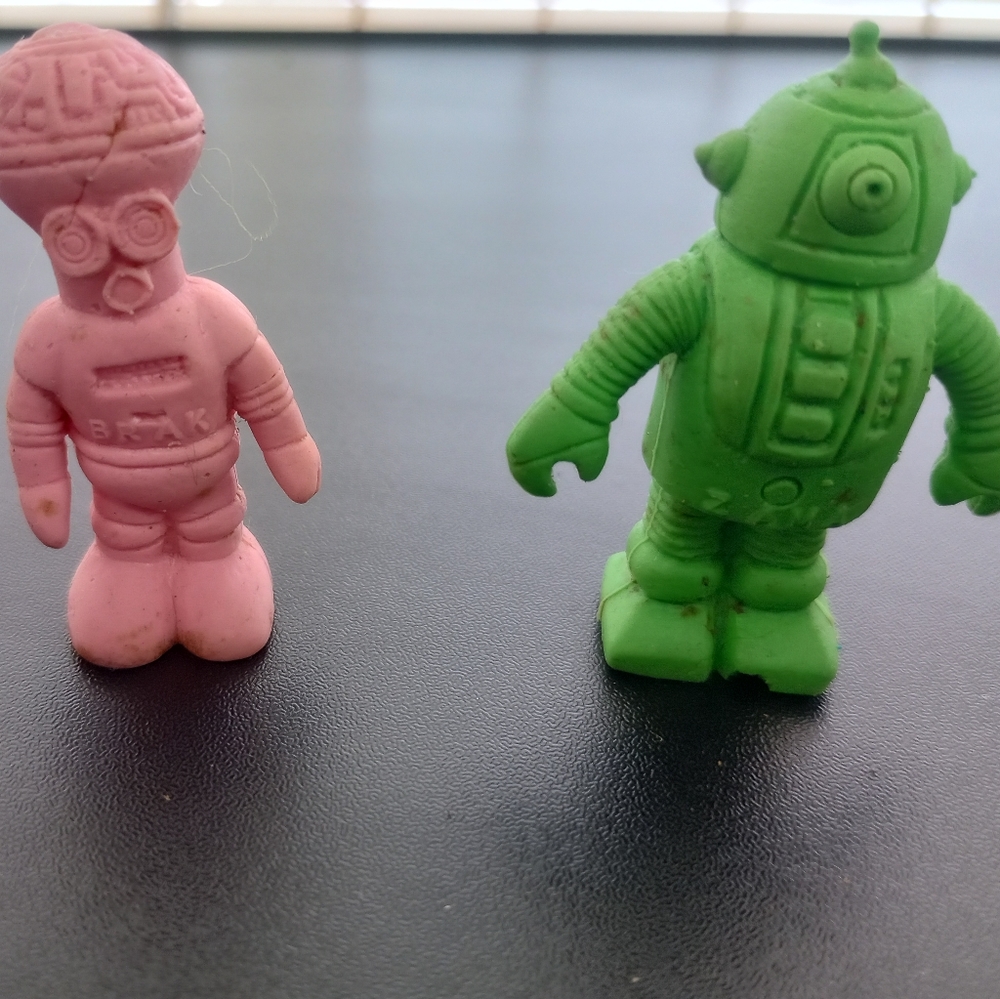 Vintage rubber space aliens